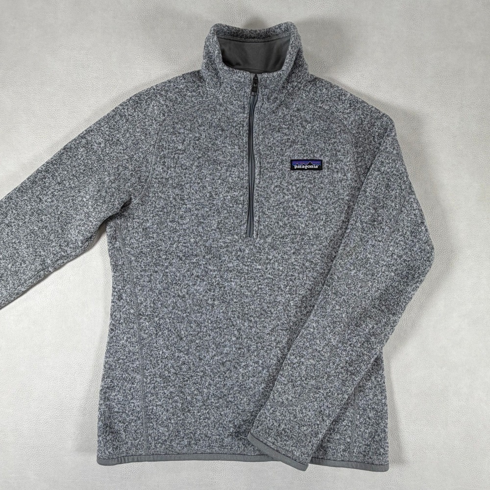 Patagonia Better Sweater 1/4 Zip Pullover Gray Heather Fleece Jacket Womens Sz S